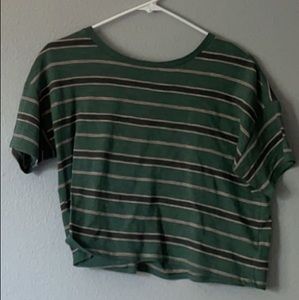 American Eagle striped crop t shirt